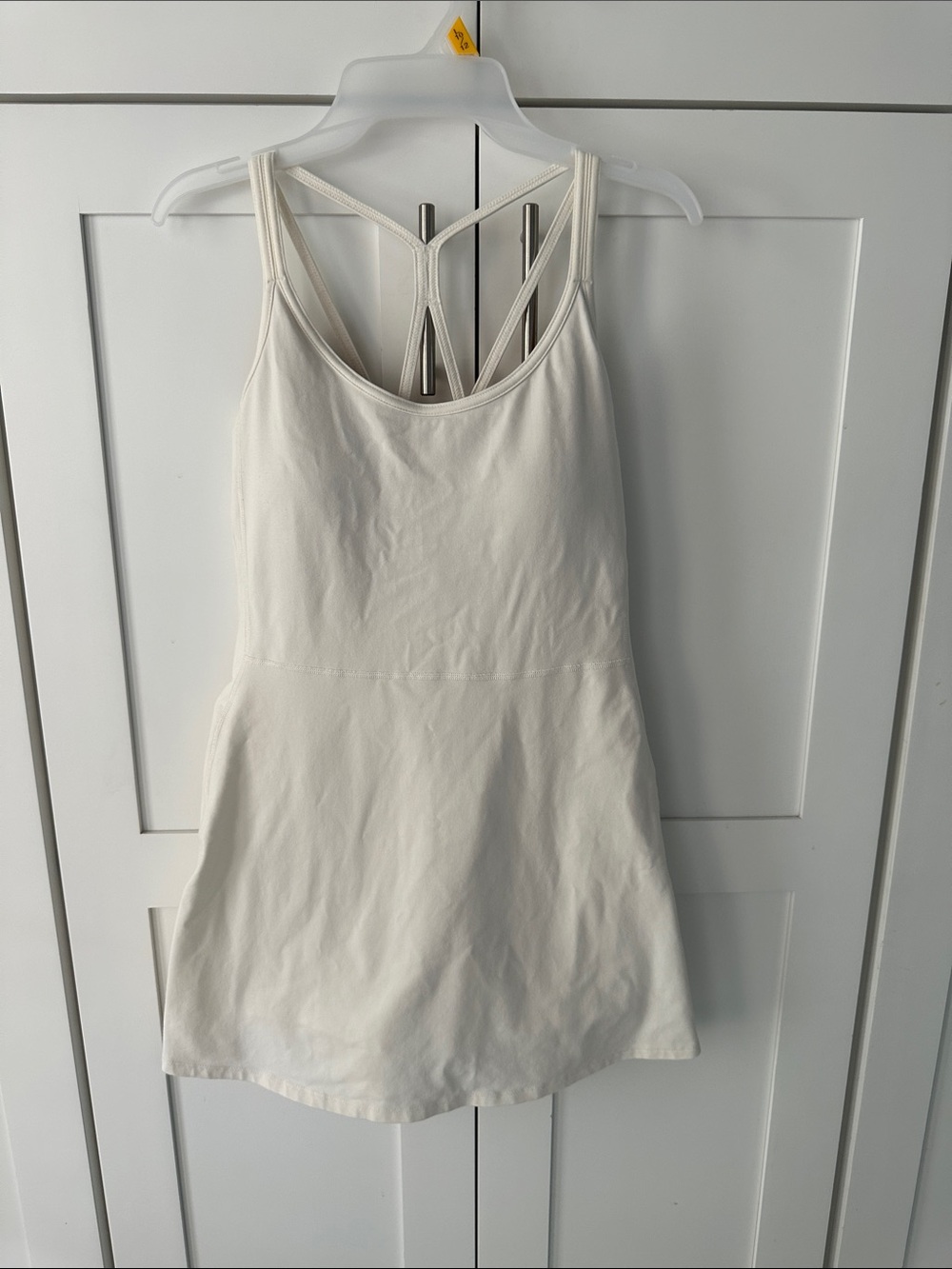 Old Navy Athletic Cream Strappy Mini Dress